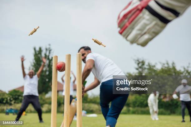 ein loose für ein team - cricket schläger stock-fotos und bilder