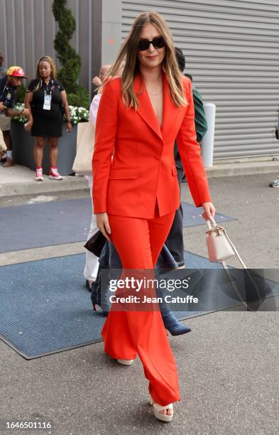 Maria Sharapova attends the opening night on day one of the 2023 US Open at Arthur Ashe Stadium at the USTA Billie Jean King National Tennis Center...