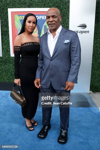Kiki Tyson and Mike Tyson attend the opening night on day one of the 2023 US Open at Arthur Ashe Stadium at the USTA Billie Jean King National Tennis...