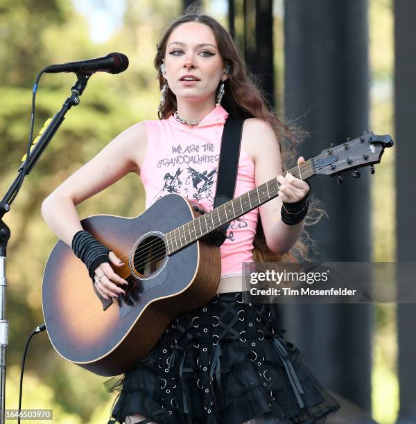 Holly Humberstone performs during the 2023 Outside Lands Music festival at Golden Gate Park on August 13, 2023 in San Francisco, California.