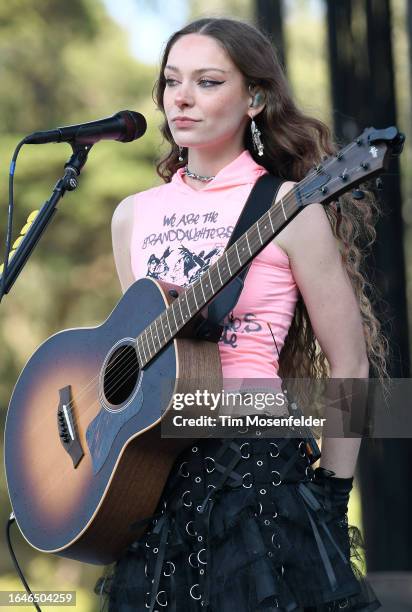 Holly Humberstone performs during the 2023 Outside Lands Music festival at Golden Gate Park on August 13, 2023 in San Francisco, California.