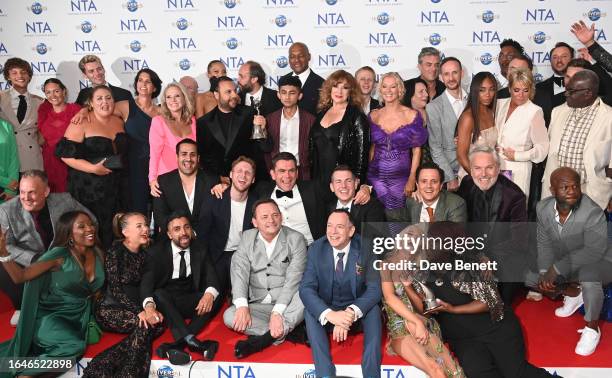 Cast and creatives of "EastEnders" including Bobby Brazier, Clair Norris, Thomas Law, Ellie Dadd, Heather Peace, Kellie Bright, Shiv Jalota,...