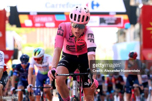 Julius Van Den Berg of The Netherlands and Team EF Education-EasyPost crosses the finish line during the 78th Tour of Spain 2023, Stage 4 a 184.6km...