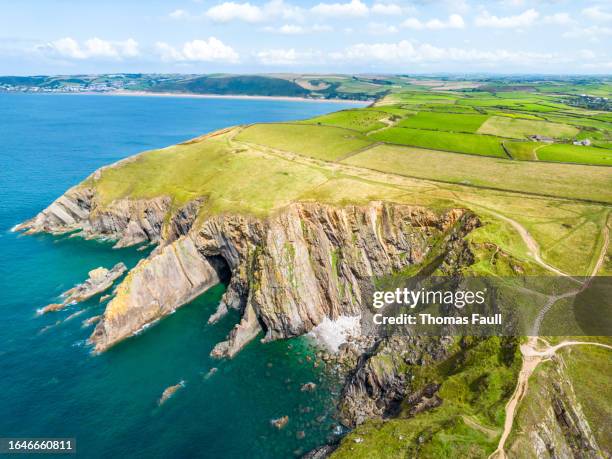 baggy point, north devon - croyde stock pictures, royalty-free photos & images