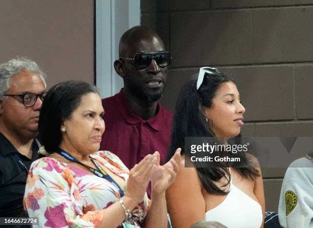 Kevin Garnet is seen at the opening day 2023 US Open Tennis Tournament on August 28, 2023 in New York City.