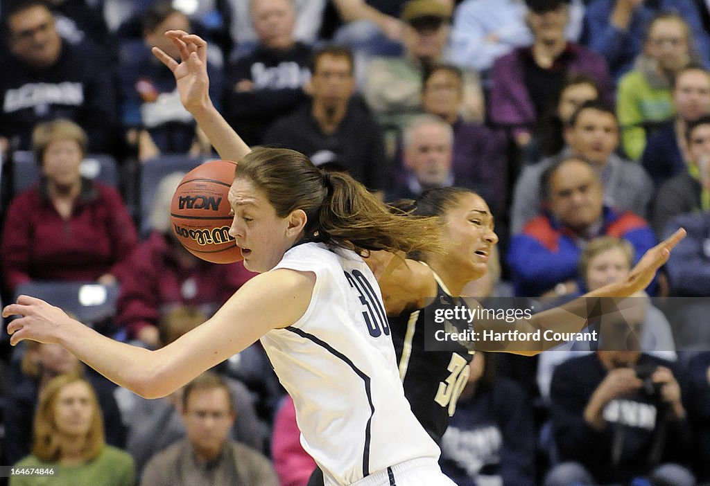 UConn women in the second round of games of NCAA.