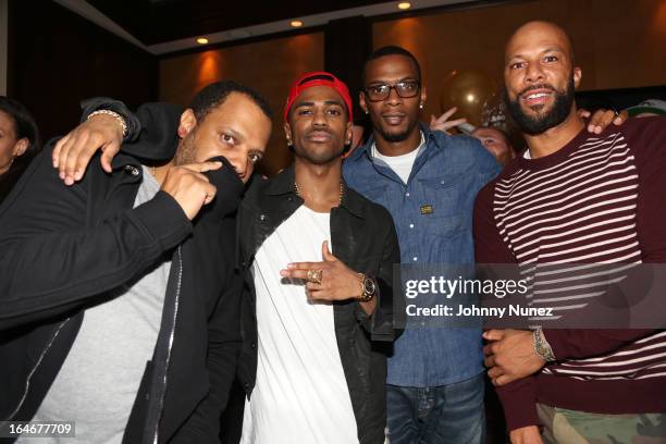 No I.D., Big Sean, Ernest Clark and Common attend Remy Martin V Celebrates Big Sean's 25th Birthday Dinner at Wolfgang's Steakhouse on March 25, 2013...