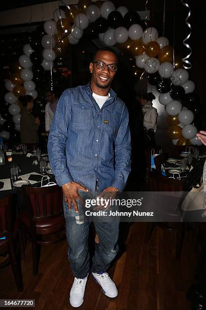 Ernest Clark of Da Internz attends Remy Martin V Celebrates Big Sean's 25th Birthday Dinner at Wolfgang's Steakhouse on March 25, 2013 in Beverly...