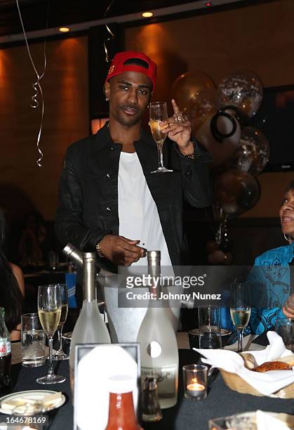 Big Sean attends Remy Martin V Celebrates Big Sean's 25th Birthday Dinner at Wolfgang's Steakhouse on March 25, 2013 in Beverly Hills, California.