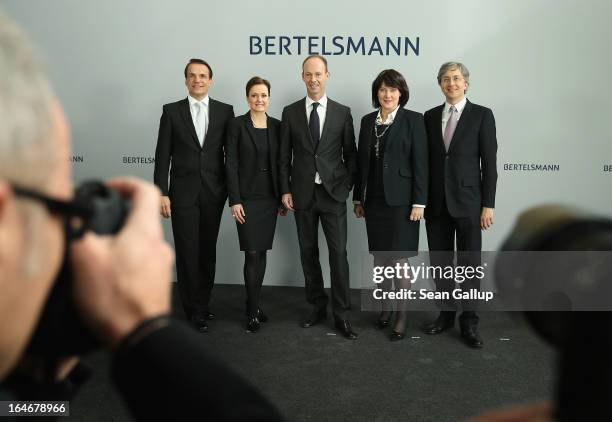 Random Hose CEO Markus Dohle, Bertelsmann CFO Judith Hartmann, Bertelsmann CEO Thomas Rabe, RTL co-CEO Anke Schaeferkordt and Bertelsmann Corporate...
