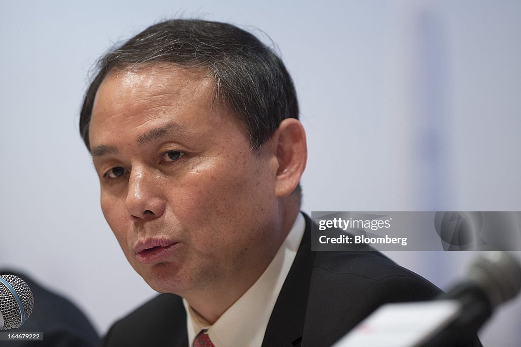 Warren Yan Wu Yan, chairman of People's Insurance Company of China Ltd. , speaks ...