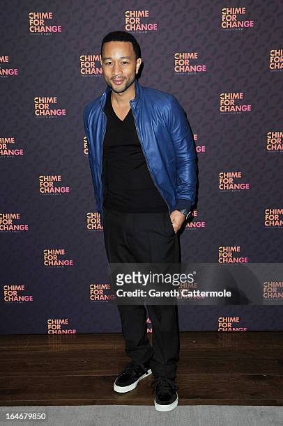 John Legend attends a press conference to announce "The Sound Of Change Live", a global concert event, at the Soho Hotel on March 26, 2013 in London,...