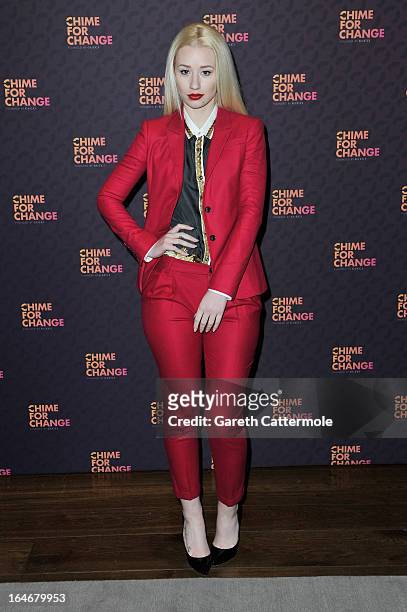 Iggy Azalea attends a press conference to announce "The Sound Of Change Live", a global concert event, at the Soho Hotel on March 26, 2013 in London,...