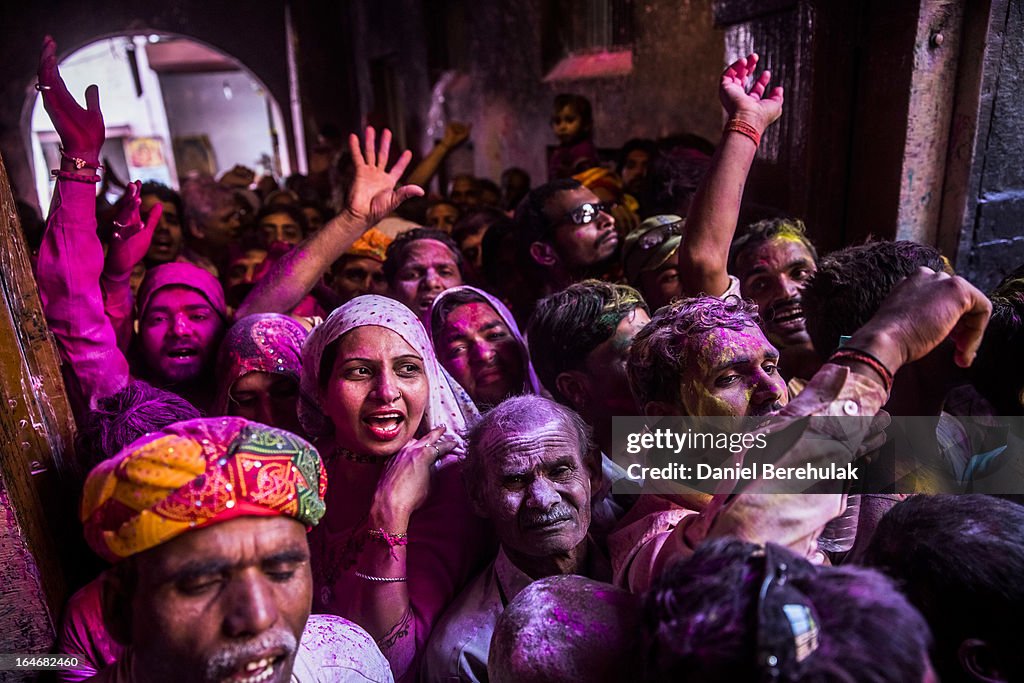 Hindus Celebrate Holi In India