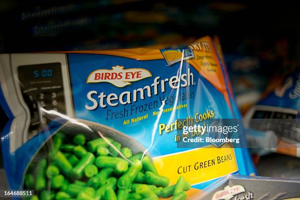 Pinnacle Foods Birds Eye brand frozen vegetables sits on display for sale at a supermarket in Princeton, Illinois, U.S., on Tuesday, March 26, 2013....