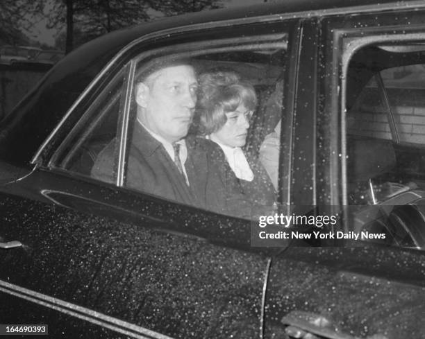 Drops of rain dot window of car as Alice Crimmins arrives.