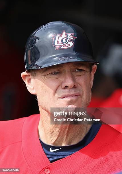 Coach Dale Murphy of USA during the spring training game against Chicago White Sox at Camelback Ranch on March 5, 2013 in Glendale, Arizona.