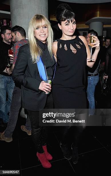 Jo Wood and Gizzi Erskine at W London - Leicester Square for the launch of Gizzi Erskine's remix of the W Rock Tea and her book 'Skinny Weeks and...