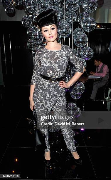 Viktoria Modesta ats W London - Leicester Square for the launch of Gizzi Erskine's remix of the W Rock Tea and her book 'Skinny Weeks and Weekend...