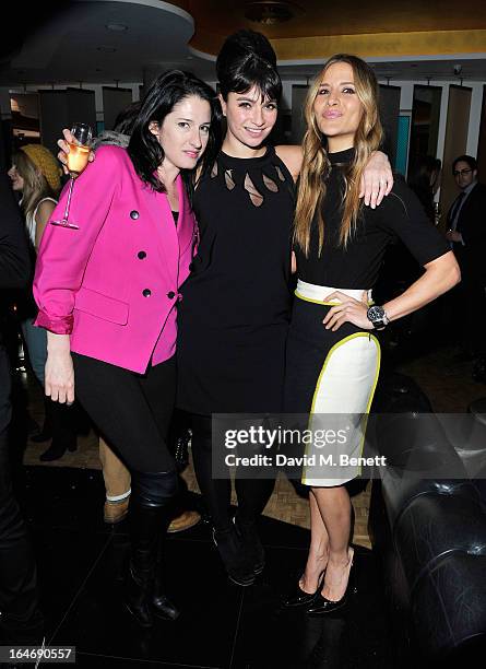 Amy Molineaux, Gizzi Erskine and Amanda Byram at W London - Leicester Square for the launch of Gizzi Erskine's remix of the W Rock Tea and her book...