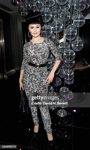 Viktoria Modesta ats W London - Leicester Square for the launch of Gizzi Erskine's remix of the W Rock Tea and her book 'Skinny Weeks and Weekend...