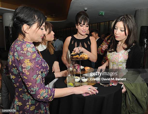 Pearl Lowe, Gizzi Erskine and Daisy Lowe at W London - Leicester Square for the launch of Gizzi Erskine's remix of the W Rock Tea and her book...