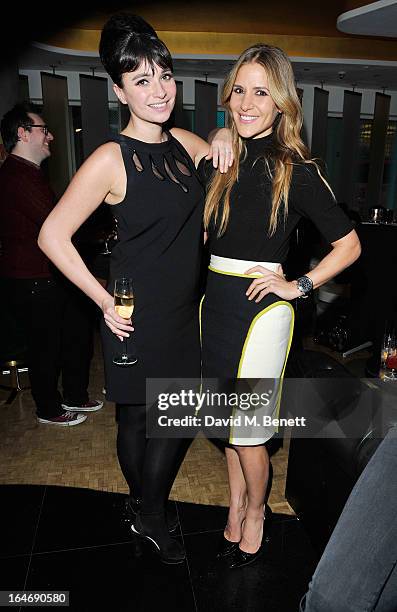 Gizzi Erskine and Amanda Byram at W London - Leicester Square for the launch of Gizzi Erskine's remix of the W Rock Tea and her book 'Skinny Weeks...