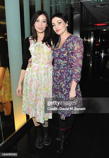 Daisy Lowe and Pearl Lowe at W London - Leicester Square for the launch of Gizzi Erskine's remix of the W Rock Tea and her book 'Skinny Weeks and...