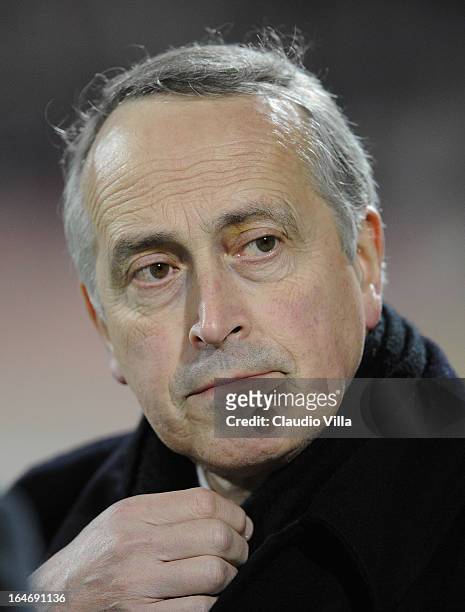 Italy F.I.G.C. President Giancarlo Abete before the FIFA 2014 World Cup qualifier match between Malta and Italy at Ta Qali Stadium on March 26, 2013...