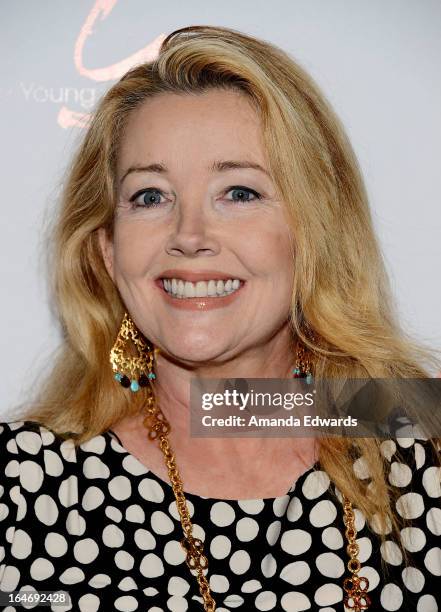 Actress Melody Thomas Scott attends the "The Young & The Restless" 40th anniversary cake-cutting ceremony at CBS Television City on March 26, 2013 in...