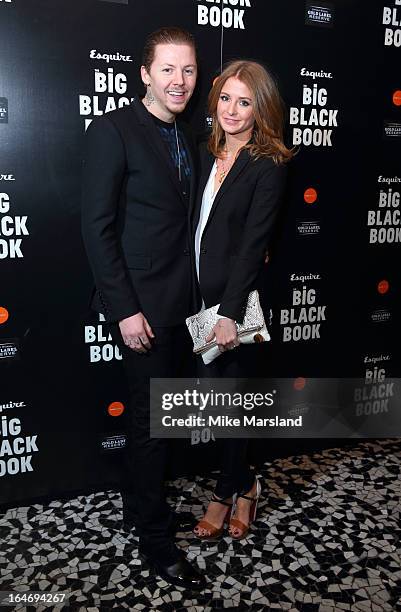 Millie Mackintosh and Professor Green attend Esquire's Little Black Book party at Sushi Samba on March 26, 2013 in London, England.