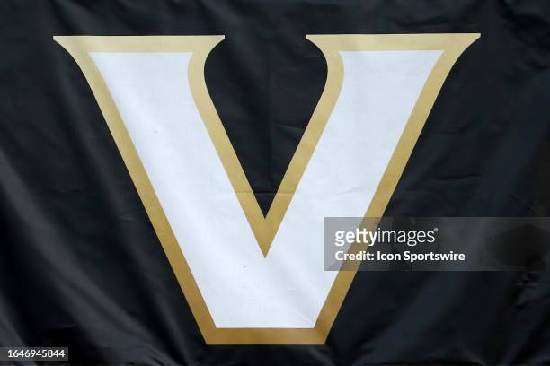 General view of the Vanderbilt Commodores logo during the game between the Vanderbilt Commodores and the Alabama A&M Bulldogs on September 2, 2023 at...