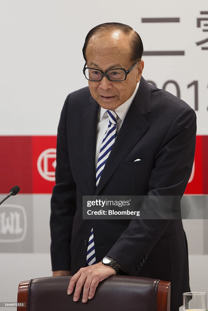 Billionaire Li Ka-shing Attends Cheung Kong Holdings And Hutchison Whampoa Earnings Briefing