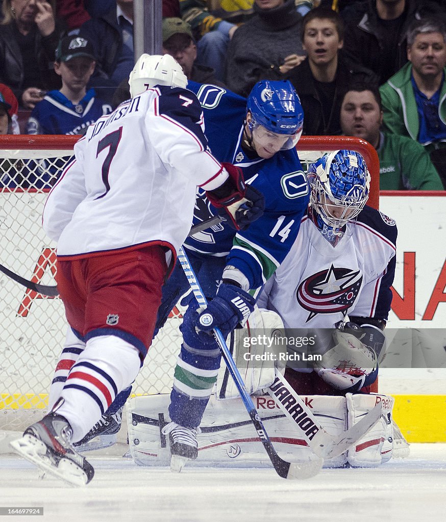 Columbus Blue Jackets v Vancouver Canucks