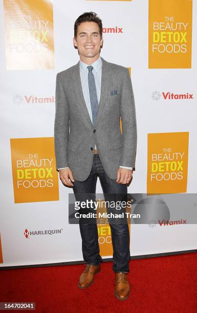 Matt Bomer arrives at the celebrity nutritonist Kimberly Snyder hosts book launch party for "The Beauty Detox Foods" held at Smashbox West Hollywood...