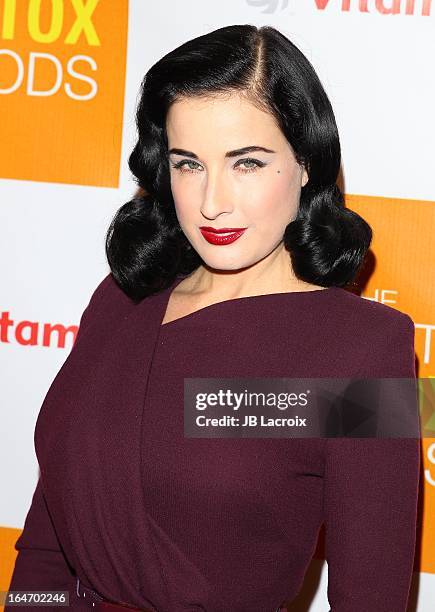 Dita Von Teese attends the book launch party for "The Beauty Detox Foods" at Smashbox West Hollywood on March 26, 2013 in West Hollywood, California.