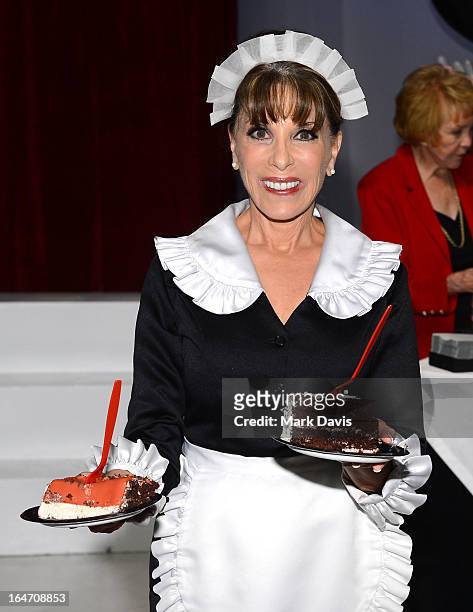 Actress Kate Linder poses at 'The Young & The Restless' 40th anniversary cake-cutting ceremony at CBS Television City on March 26, 2013 in Los...
