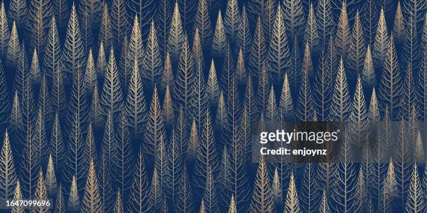 seamless golden autumn forest background - camouflage blue stock illustrations