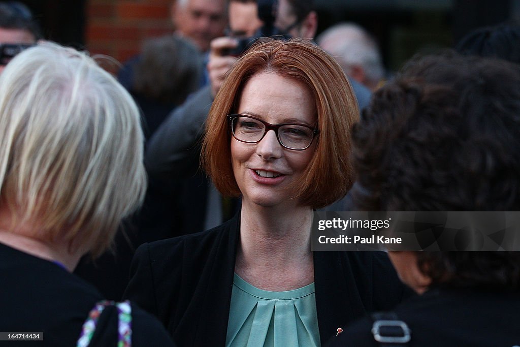 Julia Gillard Attends Community Cabinet Meeting In Perth