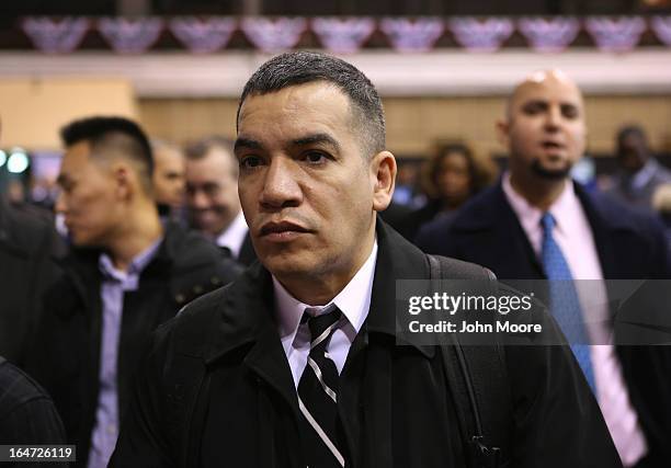 Military veterans prepare to meet potential employers at the Hiring Our Heroes military job fair held on March 27, 2013 in New York City. Hundreds of...
