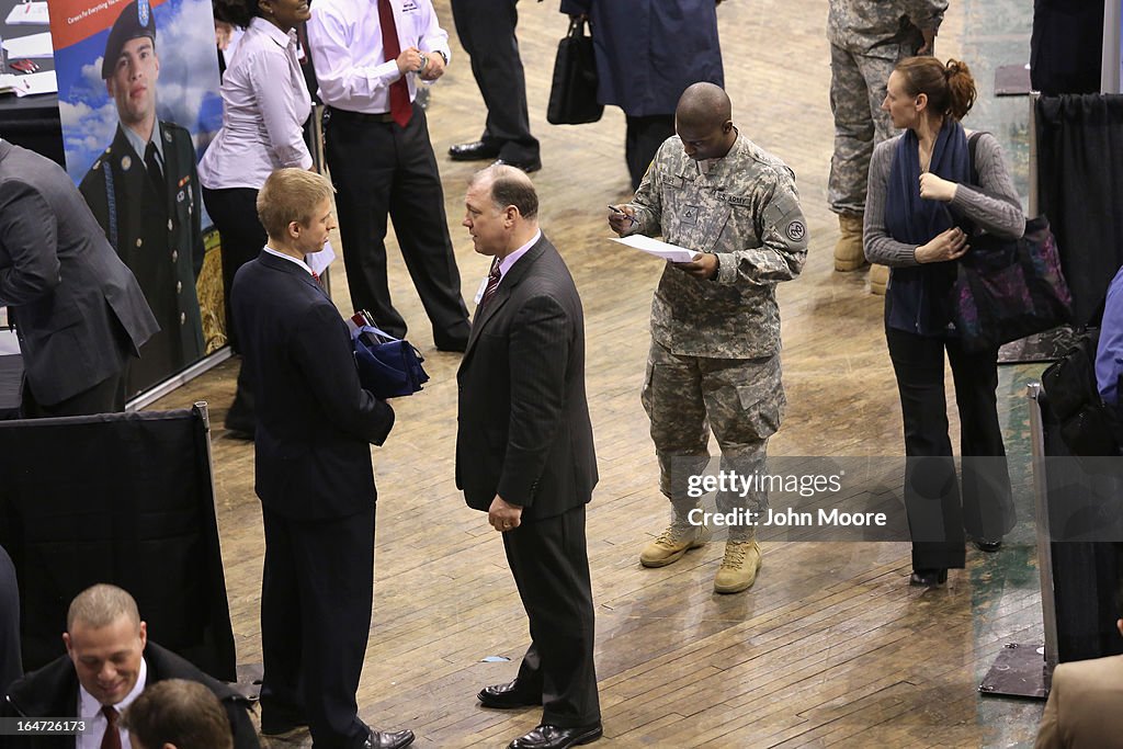 Job Fair For Veterans And Military Spouses Held In New York City