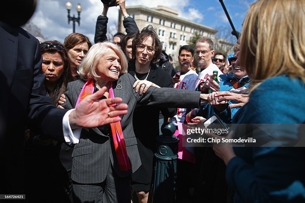 Supreme Court Hears Arguments On California's Prop 8 And Defense Of Marriage Act