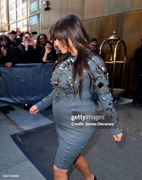 Kim Kardashian seen on the streets of Manhattan on March 27, 2013 in New York City.