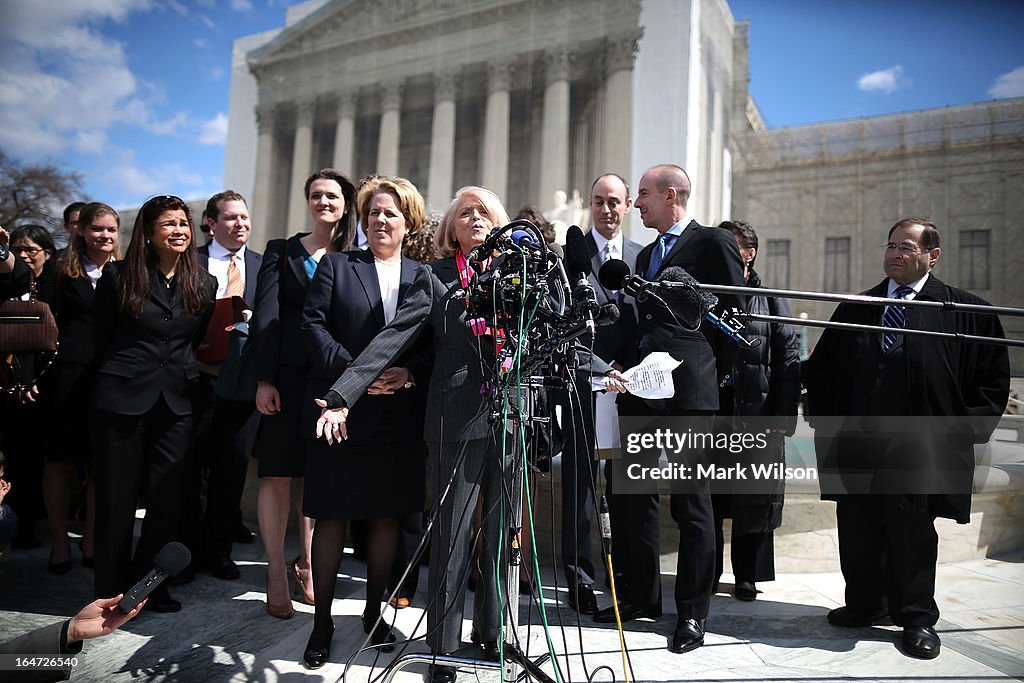 Supreme Court Hears Arguments On California's Prop 8 And Defense Of Marriage Act