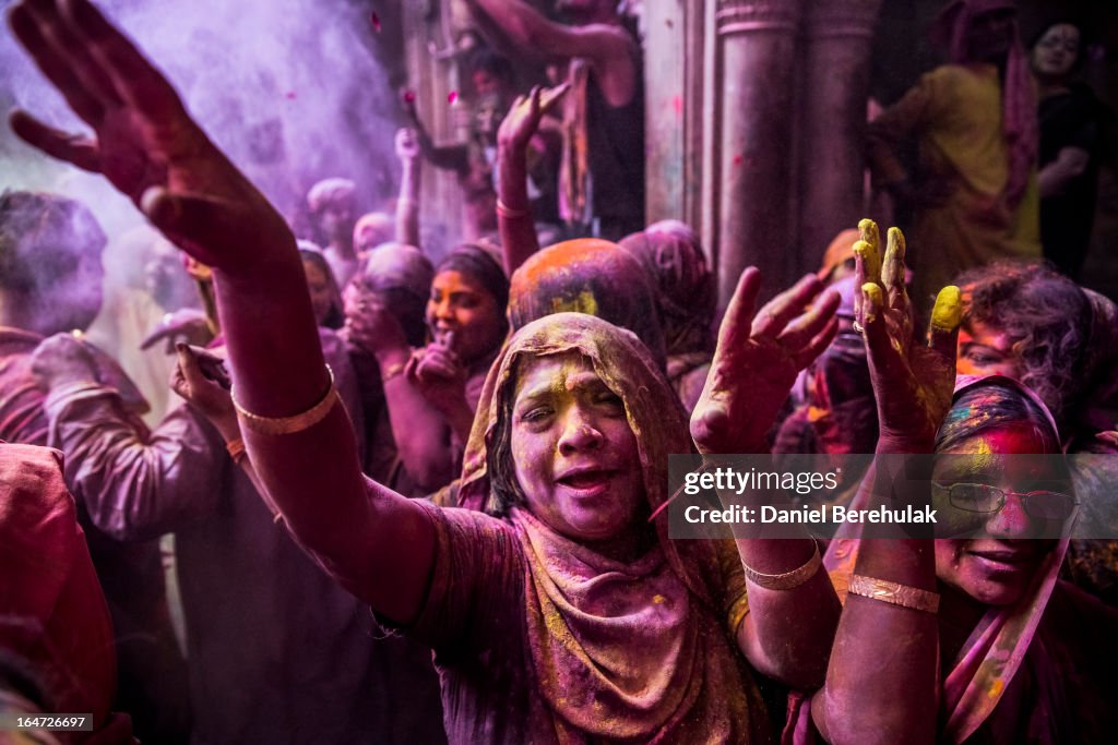 Hindus Celebrate Holi In India