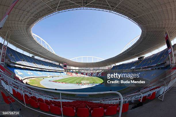 General view of Joao Havelange Stadium on August 29, 2011 in Rio de Janeiro, Brazil. On March 27 Governor of Rio de Janeiro Eduardo Paes decides to...