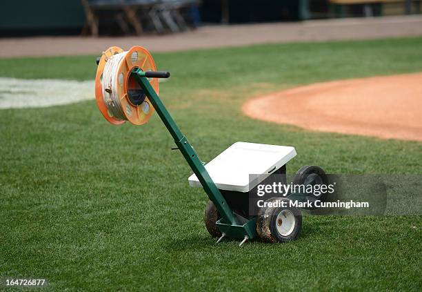 Chalk Line Machine Baseball Chalk Line Photos and Premium High Res Pictures - Getty Images