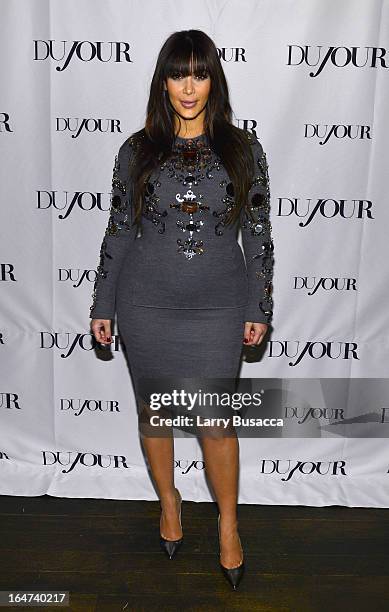 Kim Kardashian attends the DuJour Magazine Spring 2013 Issue Celebration at The Darby on March 27, 2013 in New York City.