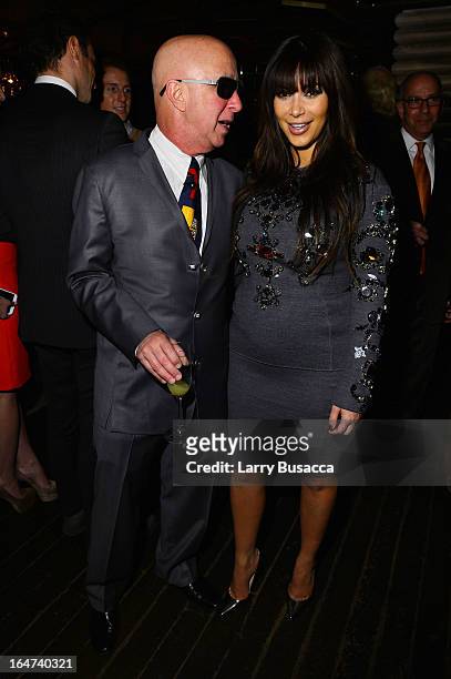 Paul Shaffer, and Kim Kardashian attend the DuJour Magazine Spring 2013 Issue Celebration at The Darby on March 27, 2013 in New York City.