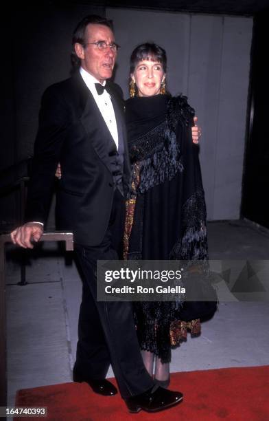 Actor Jim Dale and wife Julia Schafler attend 44th Annual Drama Desk Awards on May 9, 1999 at Lincoln Center in New York City.